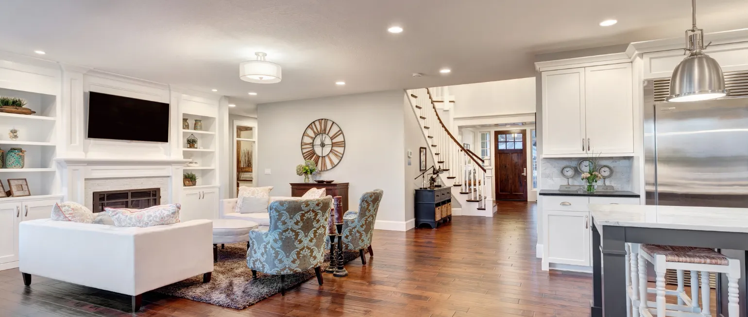 Interior remodeling upgrade project in Los Angeles with open living space design