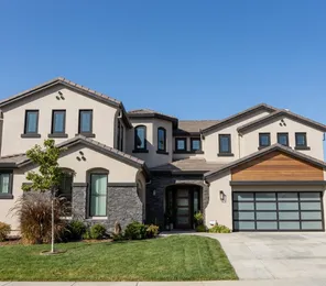 Exterior home remodeling project in Los Angeles with modern stucco facade