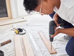 Interior remodeling services in Los Angeles featuring custom woodwork, measurement, and installation