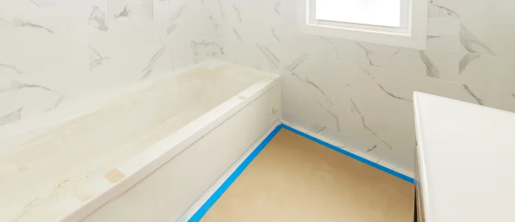 General remodeling contractor in Los Angeles featuring bathroom tile installation and bathtub upgrade