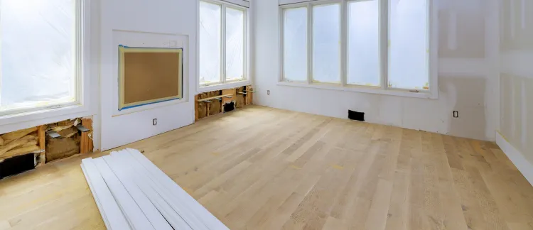 Room additions in Los Angeles featuring flooring installation, open space renovation, and modern design